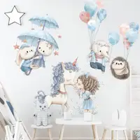 在飛比找ETMall東森購物網優惠-動物氣球天空大象兒童房間卡通