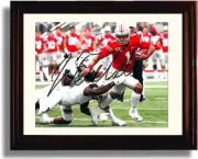 16x20 Gallery Frame Justin Fields - On The Run - Ohio State Buckeyes Autograph