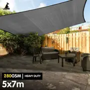 280GSM Shade Sail (Grey) - 5x7m