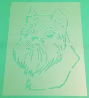 BRUSSELS GRIFFON Stencil Dog Breed Face 8.5" x 11" Plastic Sheet BK54