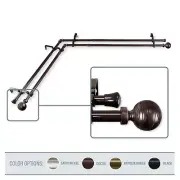 Ferrero Corner Window Double Curtain Rod 13/16”OD