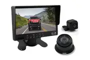 Elinz Caravan Two Camera Reversing 4PIN CCD Kit System 7" Monitor HD 12V/24V Black