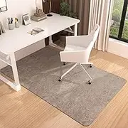 Placoot Office Chair Mat for Hardwood Floor, 55"x35" Corduroy Surface Computer Chair Mat, Desk Chair Mat, Large Anti-Slip Rubber Bottom Floor Protector for Home Office Corduroy Light Brown
