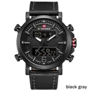 Veile Studios Top Luxury Brand Military Quartz Mens Led Date Analog Digital Fashion Sport Clock Black Gray Watches