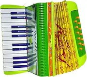 Kids Accordion Toy - Lightweight Musical Accordion Toy, Button Accordion Toy, | 17 Keys Button Accordion 6bass Accordion Toy, Lightweight Educational Cute Preschool Musical Instrument for Beginners