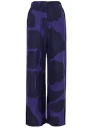 Lovebirds Chester Printed Woven Trousers - Purple - M (UK14) M (UK14)