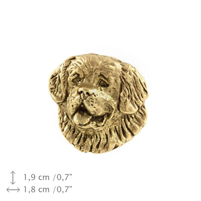 Saint Bernard (head), gold covered pin, high qauality Art Dog AU
