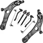 ASTARPRO - Front Control Arms Kit for Kia Optima Hyundai Sonata Azera Cadenza 2 Lower Control Arms w/Ball Joints 4 Inner & Outer Tie Rods 2 Sway Bar Links Replacement - 8pc
