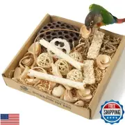 Wepets Natural Bird Foraging Toys and Parrot Toys Box Interactive Chewing and