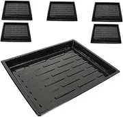 Generic Seedling Trays 6 Pack Black Plastic Growing Trays Plant Nursery Trays Heavy Duty Germination Trays