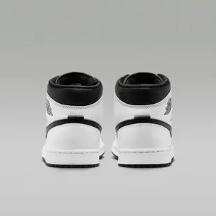 【NIKE 耐吉】籃球鞋 運動鞋 AIR JORDAN 1 MID 男鞋 白黑(DQ8426132)
