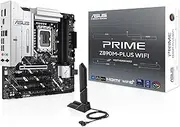 ASUS Prime Z890M-PLUS WiFi Z890 LGA 1851 mATX Motherboard, Intel® Core™ Ultra Series 2 Ready, Advanced AI PC-Ready, 10+1+2+1 80A Power Stages, DDR5, PCIe® 5.0, USB Type-C®, 3X M.2, Wi-Fi 7, 2.5Gb LAN