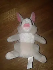 Disney Bambi Thumper Bunny Rabbit Plush Beanie Gray Stuffed Toy Animal 8" Cuddly