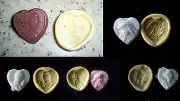 Princess Heart Set-Silicone Push Mold-Candy Cookie Crafts Cake Pop Cupcake Clay