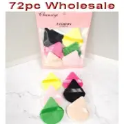 72pc Wholesale Cosmetic Powder Puff Triangle Sponge Cotton Make Up Puffs
