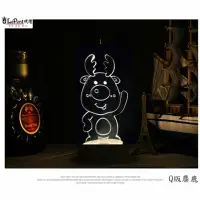 在飛比找momo購物網優惠-【LEPONT】北歐3D USB LED創意小夜燈-Q版麋鹿