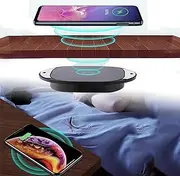 Invisible Wireless Charger 3-20mm Hidden Long Distance Spaced Wireless Phone Charger, Under Desk QI 10W Furniture Wireless Charging Pad for Desktop Furniture Table Hidden Adsorption