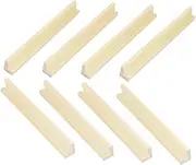 Toddmomy 8Pcs Wooden Domino Base Display Tray for DIY Projects Multi Function Domino Racks Elegant Natural Finish for Home Office Decoration