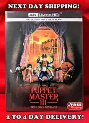 PUPPET MASTER III: TOULON'S REVENGE (4K UHD & Blu-Ray) w/SLIPCOVER *New!!* U.S.