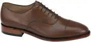 Johnston & Murphy Melton Cap-Toe Tan Italian Calfskin Size 8.5 Dress Shoes