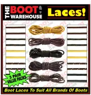 Work Boot Laces - For Redback, Mongrel, Blundstone & Oliver Boots (3 PAIR PACKS)