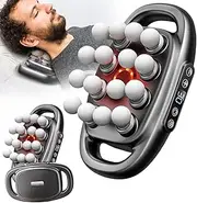 8 Head Massage Gun Deep Tissue, 16-Drive 8-Head Massage Gun Set with 9 Levels & 9 Modes for Thighs, Arms, Waist, Back, Full Body Muscle Pain Relief, Ideal Gifts for Women and Men (white)