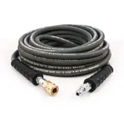 3/8" Gray Hose, 200 Ft, Brass QCs, Plugs, R1, 4200 PSI
