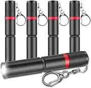 MODOAO Mini LED Keychain Flashlight, 5 Pack Pocket Size Torch with 3 Light Modes, Waterproof Ultra Bright Portable Key Chain Small Flash Light for Hiking, Camping, Hunting, Fishing