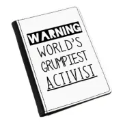 Warning World's Grumpiest Activist Passport Holder Cover Case Awesome Best