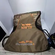 NWT Alps Outdoorz NWTF Realtree Drawstring Bag Camo Brown Hunting Cinch Backpack