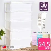 在飛比找momo購物網優惠-【HOUSE 好室喵】54.8大面寬-夏日超大五層玩具衣物收