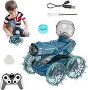 Hobby RC, Land and Water RC Vehicle, Adjustable Speed LED Remote Car, 6.89x6.1x7.4 Inches, for Racing, Rock Crawling, Outdoor Competition, Beach, Pool, Indoor Drifting Use