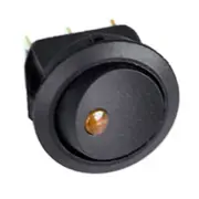 New 12V Round Rocker Dot Car Auto Yellow LED Light Toggle Switch SPST