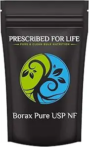 Prescribed for Life Borax Powder | Pure USP-NF Grade All Natural Sodium Borate Powder | Household Laundry Booster, Slime Activator & Multipurpose Cleaning Powder (1 kg / 2.2 lb)