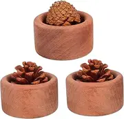 PACKOVE 3pcs Minimalist Wooden Diffuser Portable Aromatherapy for Home Office Car Rustic Cylindrical Design No Electricity Required Natural Aesthetic Aroma Enhancer
