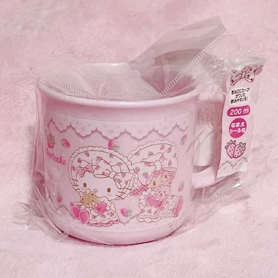 RARE Sanrio Hello Kitty x Strawberry Shortcake Pink Cup