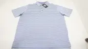NEW FootJoy Mlti Strp Lisle Polo Mens Size Large Strm/Thstl/MS/Mst 960A 01201404