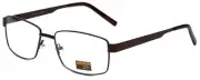 Calabria Gotham City 14 Rectangular Reading Glasses +7.00 Brown Men Women