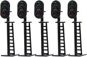 5pcs Model Railway 3-Light Block Signals G/Y/R N Scale 5.1cm 12V Led New JTD06