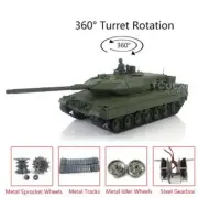 Henglong 1/16 Green 7.0 2.4Ghz Leopard2A6 RTR RC Tank Model 3889 360° Turret