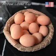 30× Liftlike Chicken Egg Plastic Fake Eggs 2" Fake Dummy Egg Hen Joke Prank US