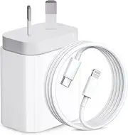 iPhone Charger, 20W USB C Charger with USB C to Lightning Cable, Phone Charger with i Phone Charger Cable, Portable Adapter for iPhone 14/13/ 12/11/ X/ 9/8, iPad, Airpods, Apple Watch