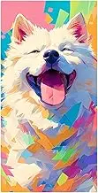 Beach Towel, 80x160cm Quick Dry Microfiber Bath Towel, Lightweight with Cute Dog Patterns for Camping Beach Bathing Swimming Sports Yoga Exercising