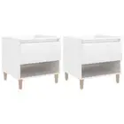2x High Gloss Bedside Tables Wooden Drawers Storage Side Cabinets Nightstand