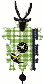 Kuckulino Black Forest Clock with quartz movement and cuckoo ch.. TU 3017 PQ NEW