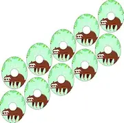 Freestyle Libre Adhesive Patch Precut Lazy Sloth Design Adhesive Patches with Split Backing, Easy to Apply x 10 Pack
