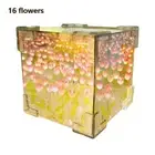 Tulip Night Light Handmade DIY Magic Cube Tulips Flower Table Lamp Mirror(1A)