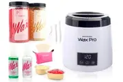 Digital Pro Waxing Kit Non-Stick Wax Pot Kit Warmer 400g Hard Beads Heater Waxing Spray Kit Paperless Depilatory White