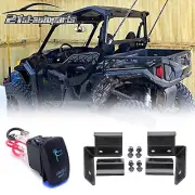 LED Flag Whip Antenna Reverse Light Mount Rocker Switch For Polaris General 1000