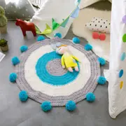 100% Handmade PomPom Acrylic Floor Rug Mat